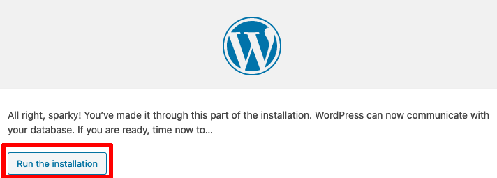 WordPress-Installationsimage