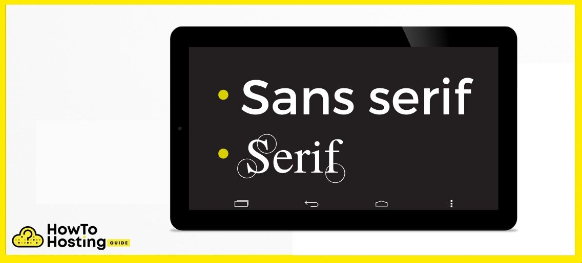 example of serif and sans serif font image