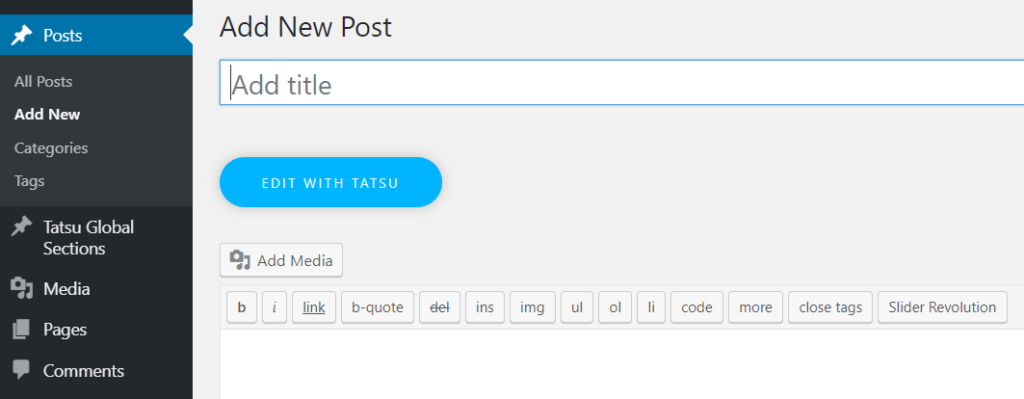 Oshine WordPress Theme tatsu builder image