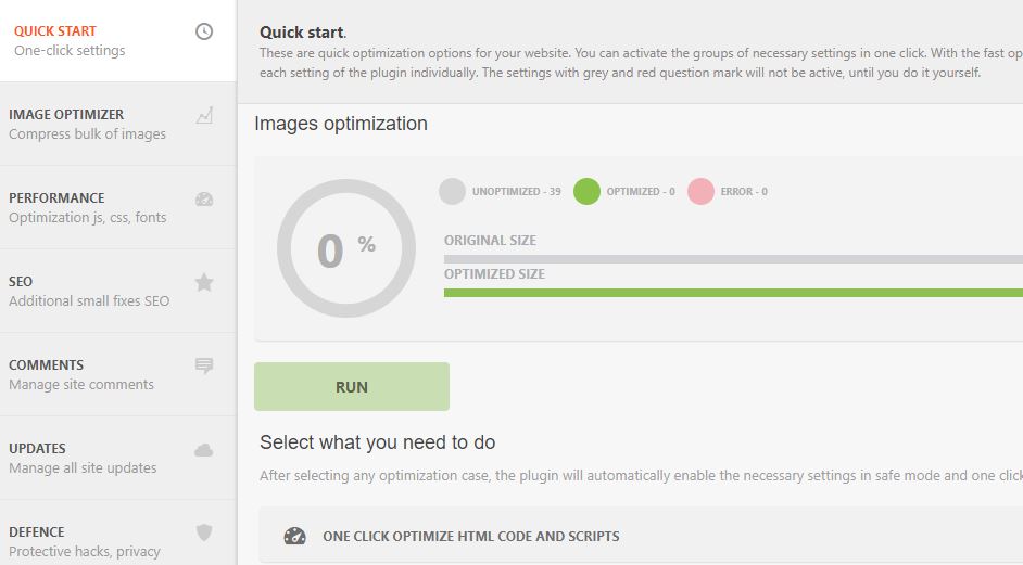 Wordpress speed optimization image