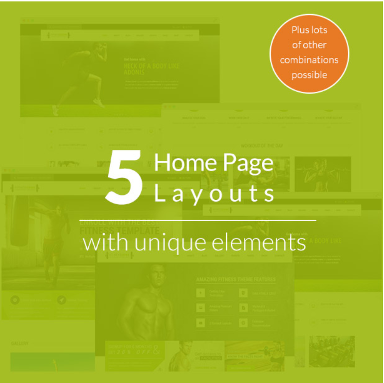fotness zone home page elements image