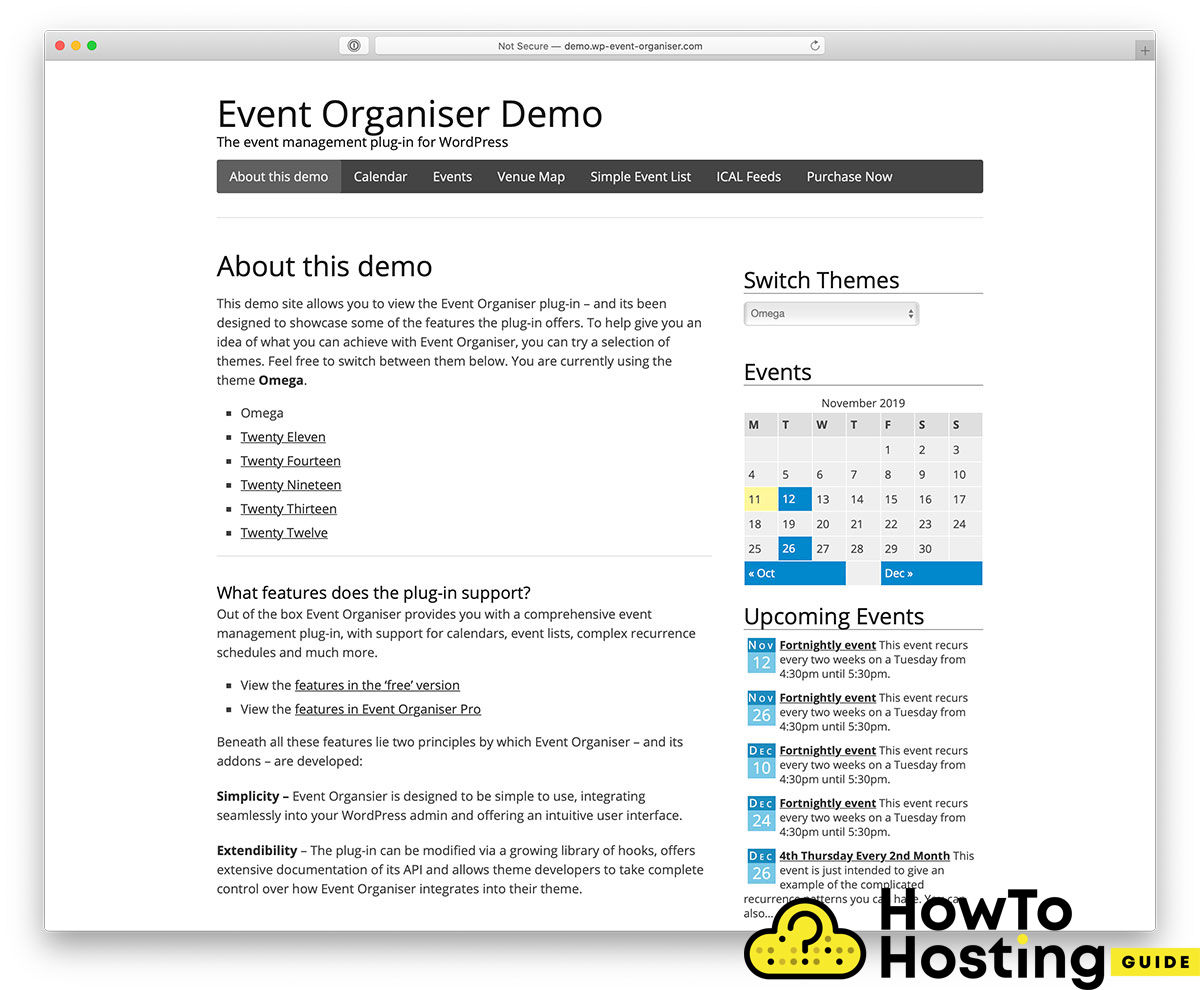 event organizer demo image