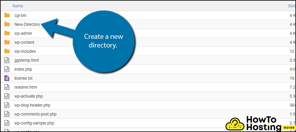 create new directory step