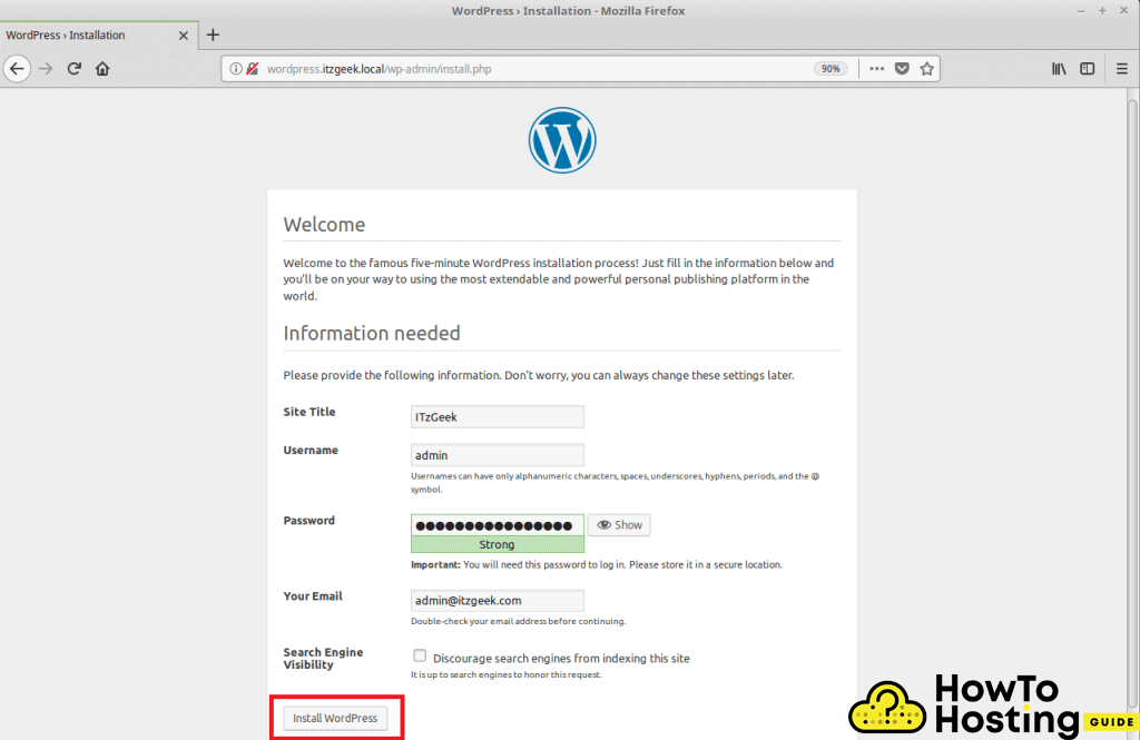 Install WordPress on Nginx