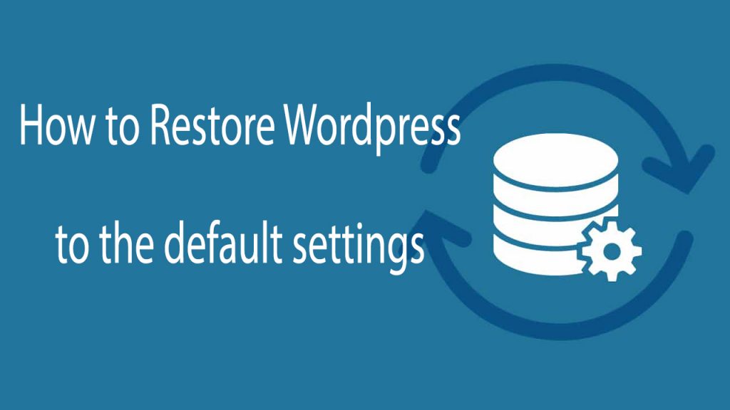 restore  WordPress image
