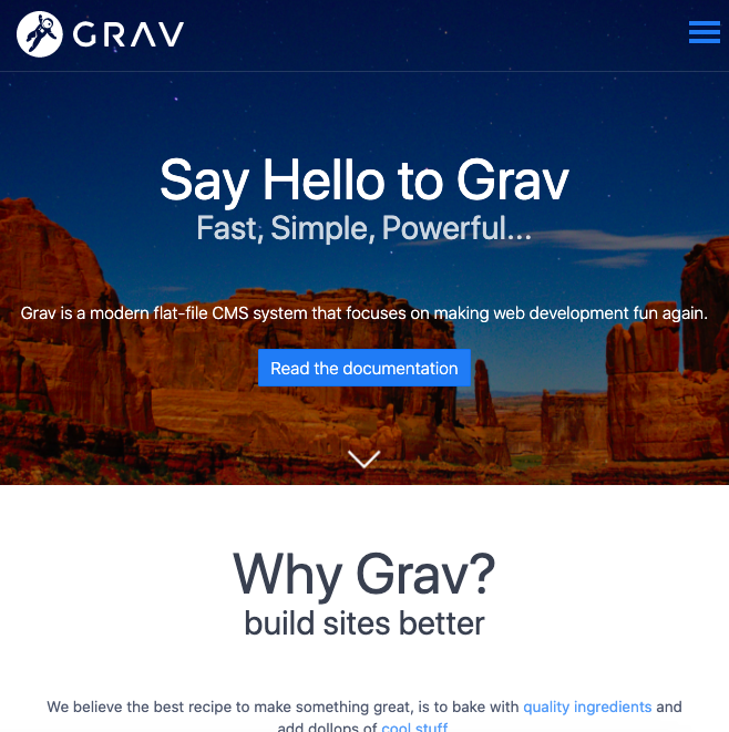 quark grav theme mobile-friendly image