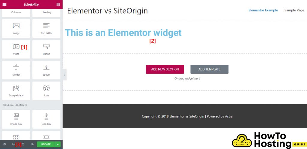how to create pages with elementor image
