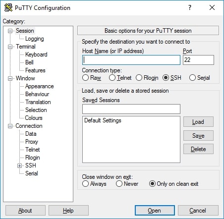 how to set up vps hosting using putty step 1