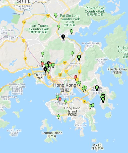 Hong Kong data centers map