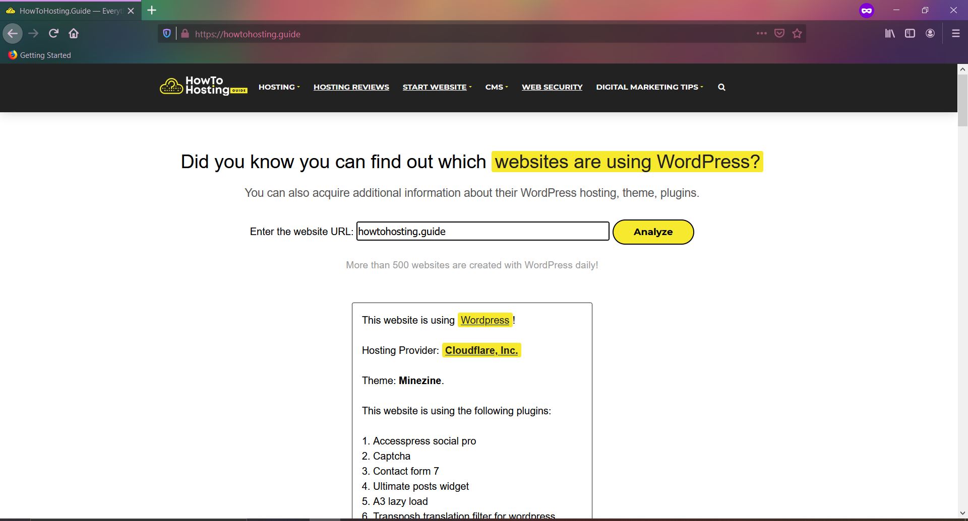 howtohosting-guide-tool-for-wordpress-site-theme-hosting-plugins-check