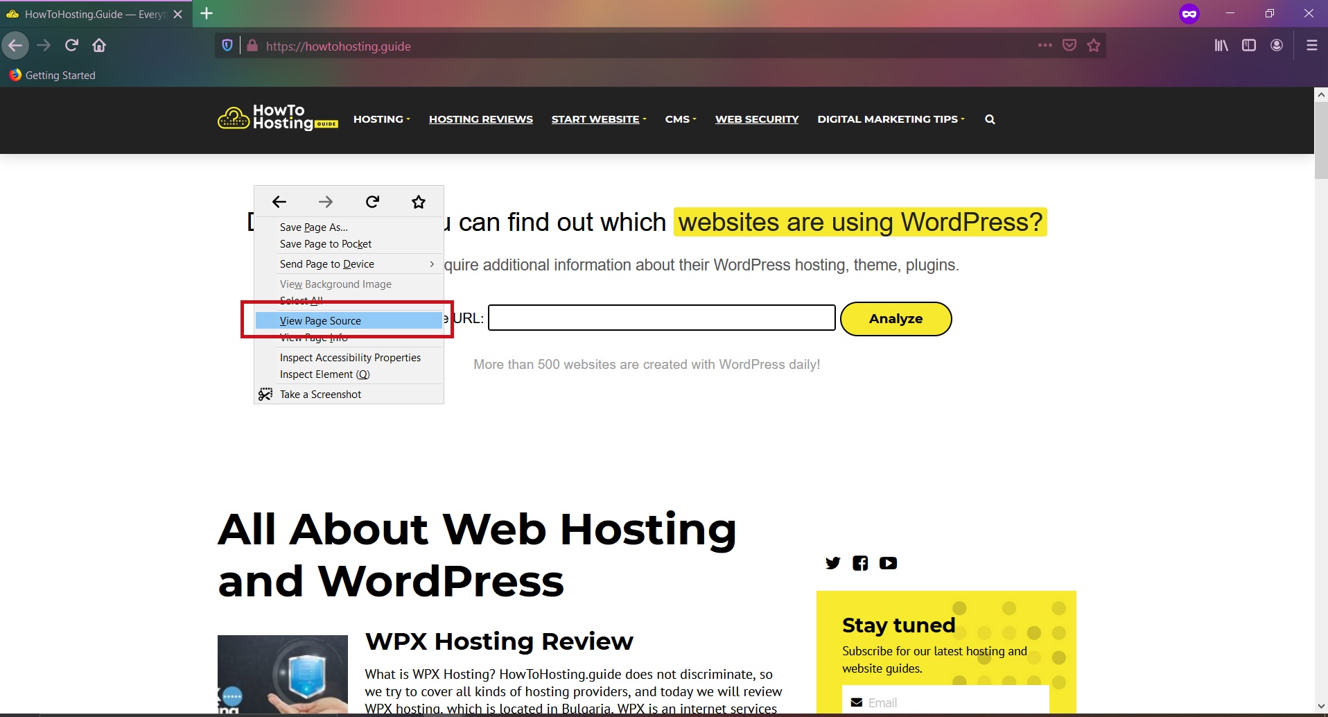 view-page-source-site-howtohosting-guide