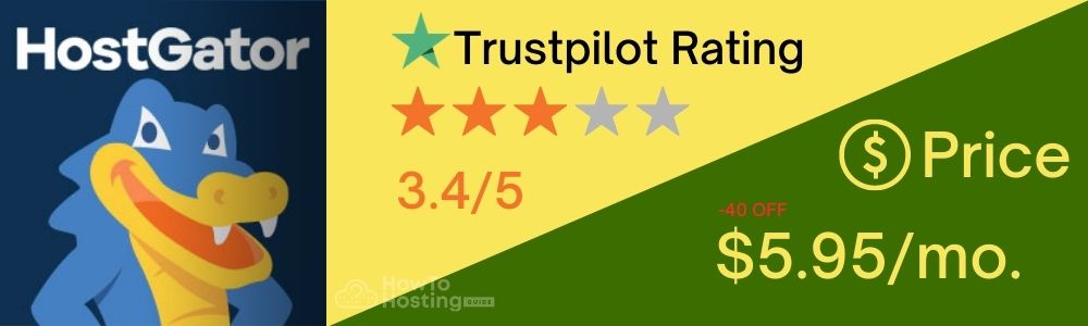 HostGator WordPress hosting Trustpilot rating