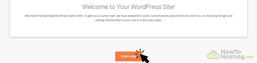 install wordpress start now to begin