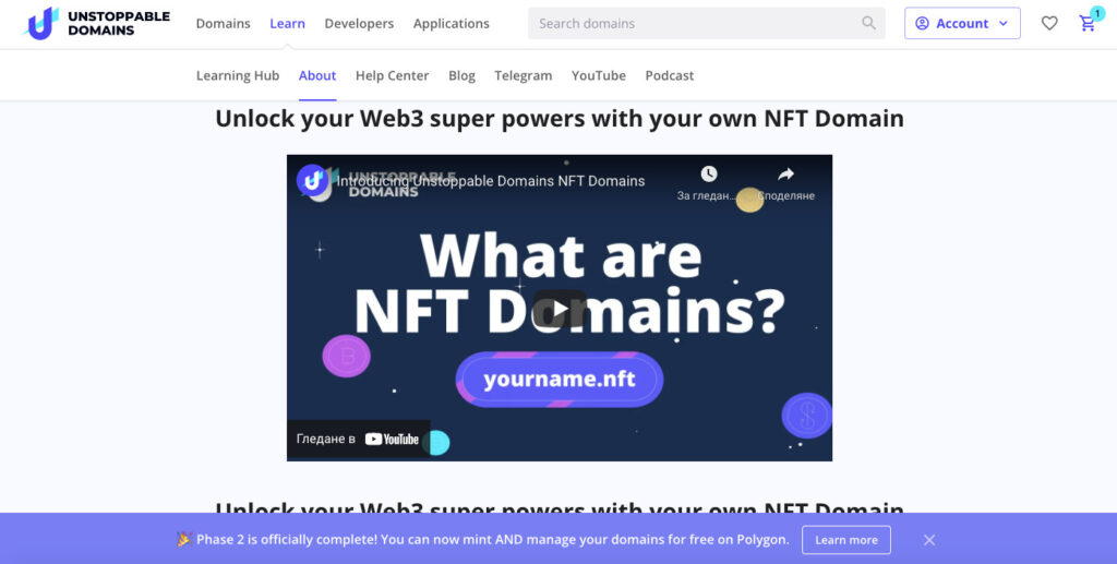 nft domain sellers - unstoppable domains