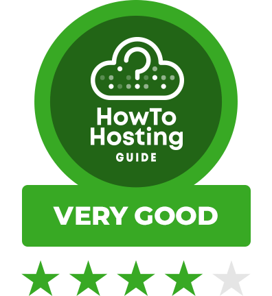 Puntuación de revisión de SiteGround, Reseña de Hostgator en HowToHosting.Guide, 4 estrellas